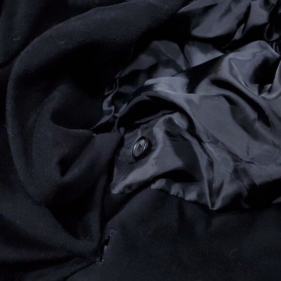 READ Ralph Ralph Lauren Wool Cashmere Coat Black Double Breasted Men's Size 42R - Picture 8 of 16